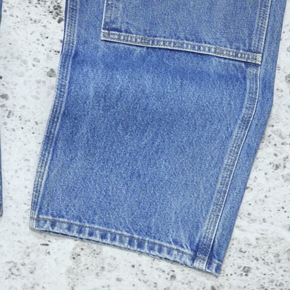 Vintage Carhartt B73 DST Faded Blue Jeans Denim Double Knee Carpenter Pant 33x31 - Picture 13 of 16